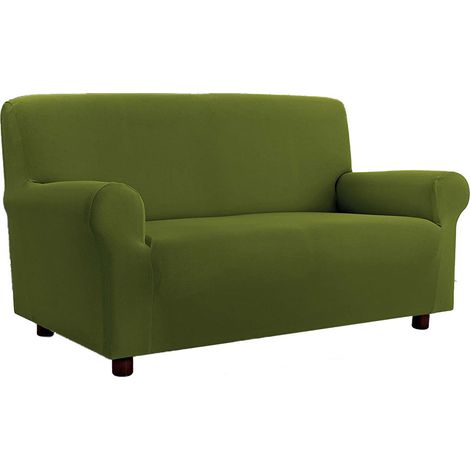 Copridivano copripoltrona elasticizzato 4 misure posti estendibile salvadivano Made in italy Verde scuro - 1 posto da 75 a 120 cm