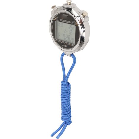 Chronomètre électronique multifonction pour le sport, 3 rangées, 200 tours, grand écran, date, heure, alarme, batterie 60 mAh (1/5)