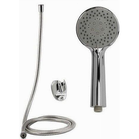 Cleafe - Kit Doccetta Doccino Multigetto Soffione Doccia Laccio 1,8mt Staffa Bagno 69324 - (1/2)