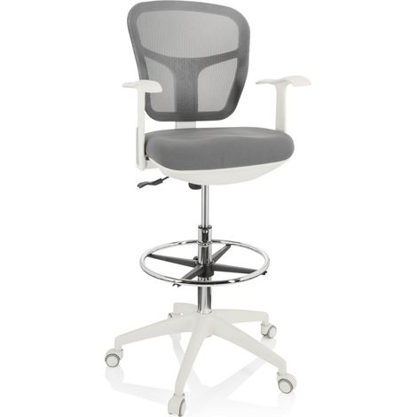 Siège technique / Tabouret technique TOP WORK 108 W Tissu maille/Tissu gris hjh OFFICE (1/5)