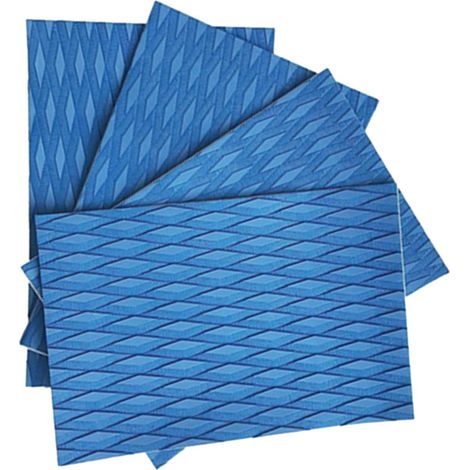 Tapis de traction antidérapant pour surf en mousse EVA, planche de deck adhésive découpable DIY, compatible skimboard, skateboard, bateau, kayak, voiturette de golf, planche à poisson, wakesurf - Bleu (1/4)