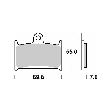 Pastillas de freno SBS KH145 / KH236 STREET STANDART CERÁMICAS para Suzuki GSF 1200 Bandit '97-'00, RF 900 '94-'97 NEGRAS