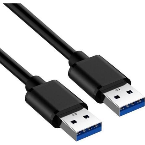 Fotokabel, USB-zu-USB-Schnelldatenkabel, USB-Stecker-zu-Stecker-3.0-Verlängerungskabel für USB-Festplatten-Kühlkörper - Schwarz-2m[D2]