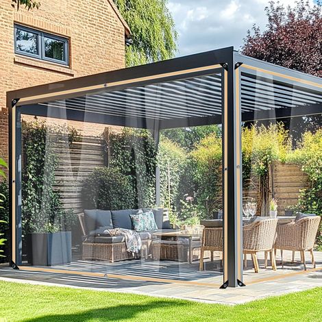 Bâche Transparente Exterieur avec Oeillets 0.3mm Epaisse 2x4M (1/5)