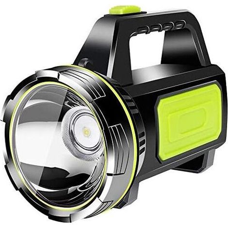 Lampe torche LED rechargeable ultra-lumineuse, grande lampe portative USB, projecteur haute puissance, éclairage latéral à piles (1/4)