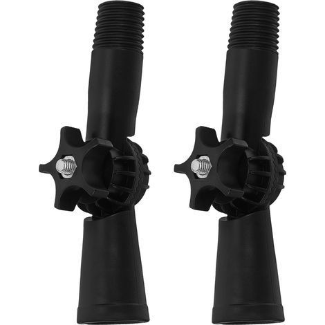 2 Pièces Adaptateur Angle Rotatif Filetage Universel Plastique Noir Pour Balai Rallonge Peinture Nettoyage (1/5)