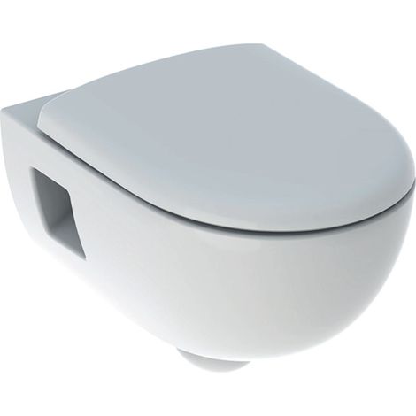 Geberit – Ensemble de toilettes sans bride – Chasse d'eau profonde – Siège à dégagement rapide – Duo WC et bidet
