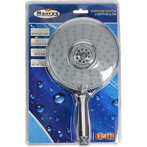 MAURY'S SOFFIONE DOCCIA 3 GETTI DIAMETRO 15CM 3 FUNZIONI (1/2)
