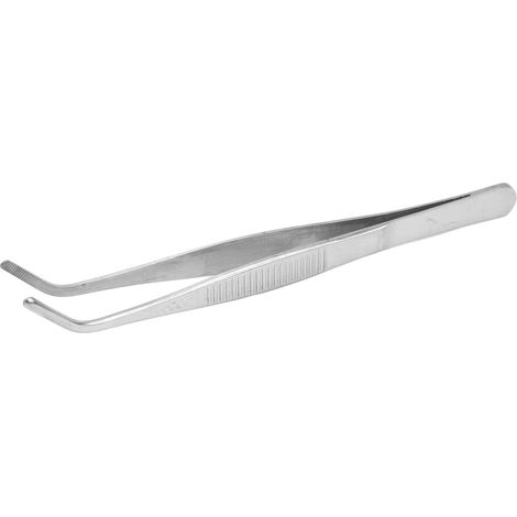 Pinces de laboratoire incurvées 16 cm en acier inoxydable, embout antidérapant pour prélèvements précis (1/5)