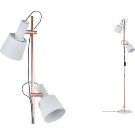 Lampadaire Scandinave Cuivre et Blanc 152 cm (1/5)