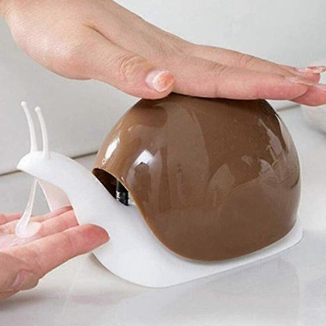 Niedlicher, brauner Schnecken-Seifenspender für Küche und Bad, Handpumpe, 120 ml (1/5)