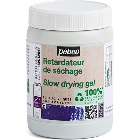 Médium - Peinture acrylique - Retardateur de séchage - Transparent - Pébéo - 225ml (1/2)