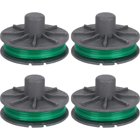 Lot de 4 bobines de fil de rechange 5309-20 pour coupe-bordure Gardena PowerCut Plus 650/30 (n° d'article 9811/9811-20) – Bobine de fil interchangeable Ø 2 mm, longueur 4,3 m, pièce de (1/5)