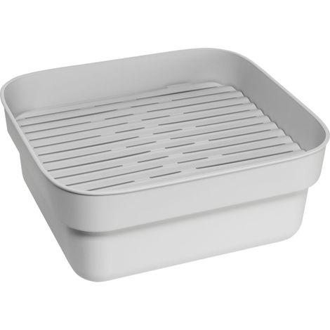 Brabantia Bol para Fregar a Mano con Bandeja de Secado, Gris Claro, talla única