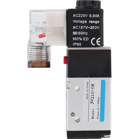 Électrovanne pneumatique 3/2 voies G1/4 0,15 à -0,8 MPa 220V AC – 1 pièce (1/5)