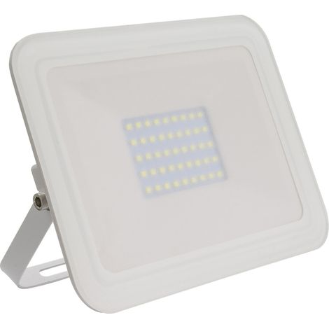 Proiettore LED Slim 30W 120lm/W IP65 Vetro Bianco 6000K Bianco Freddo (1/4)