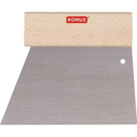 SPATULE ACIER COLLE 250MM B12 SPECIALE PARQUETS 800GRS/1KG M² ROMUS 93079 (1/2)