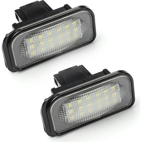 Lntyq 2PCS Lampe de plaque d'immatriculation 18 perles  LED éclairage de plaque d'immatriculation pour BENZ W203 4D Sedan