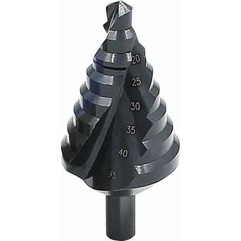 Green Mobility-spirale Nitruration Foret étagé  Multi trou Cutter  10 Mm-45mmtotal 8 étapes Tailles trou de coupe, Agrandir, EN tle, PCV, travail du bois  - blanc - (1/5)