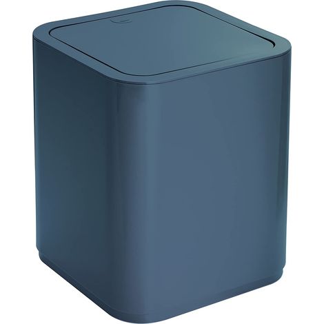 Gedy Seventy Pattumiera Bagno 8lt Colore Blu Petrolio con Coperchio Basculante in Plastica Leggera e Resistente, Cestino Bagno, Pattumiera da Bagno Portarifiuti, 100% Made in Italy L20xP20xH24,6cm (1/3)