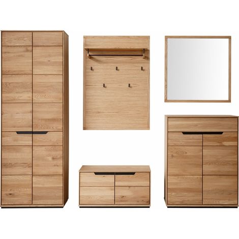 Ensemble de 5 meubles d'entrée coloris chêne sauvage (1/5)