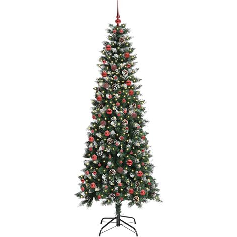 Sapin de Noël  Arbre de Noël artificiel Vert 210 cm PVC, plastique et acier (1/5)