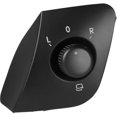 L'extérieur du miroir du côté du bouton interrupteur de réglage perle de rechange pour Ibiza 2009-2015 6J1959565 Noir (1/5)