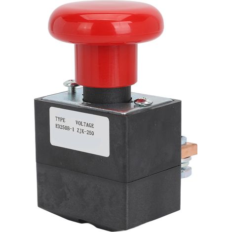 Bouton d'arrêt d'urgence DC80V Fiable Interrupteur de coupure de secours Remplacement pour Chariot élévateur électrique Albright Transpalette 250A (1/5)