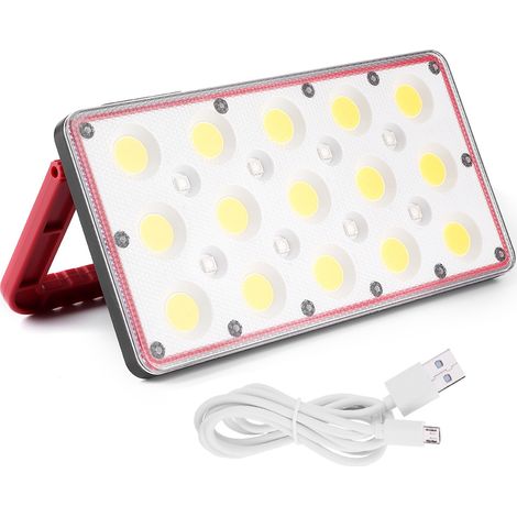 Projecteur de camping multifonctionnel étanche COB, lampe de travail portable pour éclairage d'urgence extérieur (1/5)