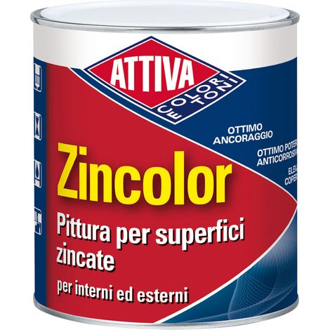 Pittura per superfici zincata zincolor marrone 313 ral 8017 lt.0,75 (1/2)