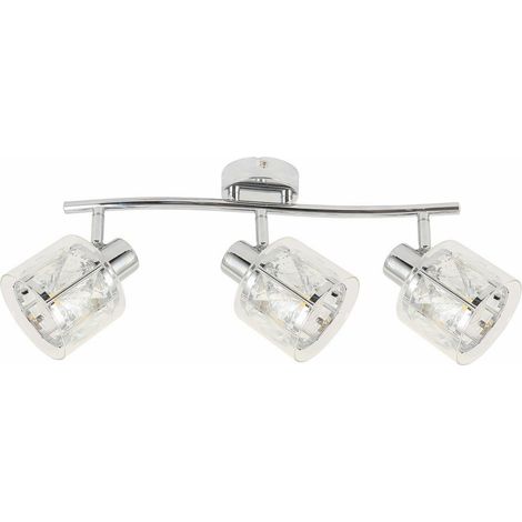 Plafoniera glamour cromata a barra Elmo 3xE14 Reality (1/3)
