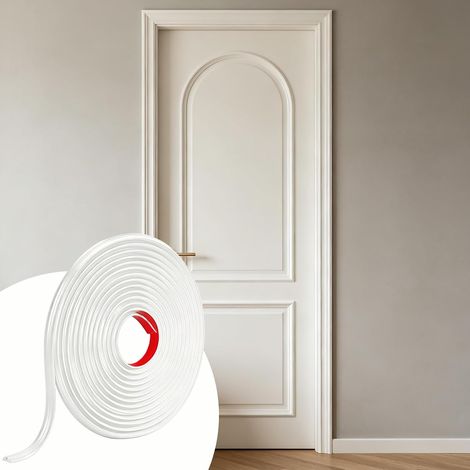 Moulures murales autocollantes (TPE, blanc, 3 m) (1/5)