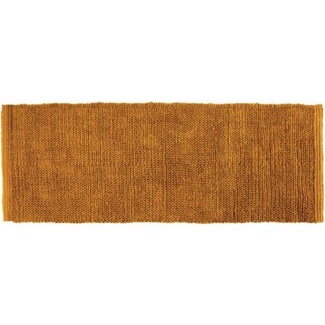 VIVARAISE - Tapis domestique Elios en jute 100% - Couleur moutarde - 60 x 200 cm (1/5)