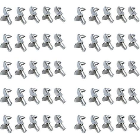 10x taquet acier étagère équerre tenon 5mm support fixation attache armoire (1/3)