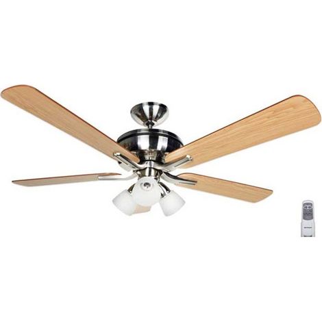Ventilador de Techo Orbegozo con Mando a Distancia  5 Palas Reversibles  132 cm  Luz LED  Ideal para Habitaciones Grandes (1/5)
