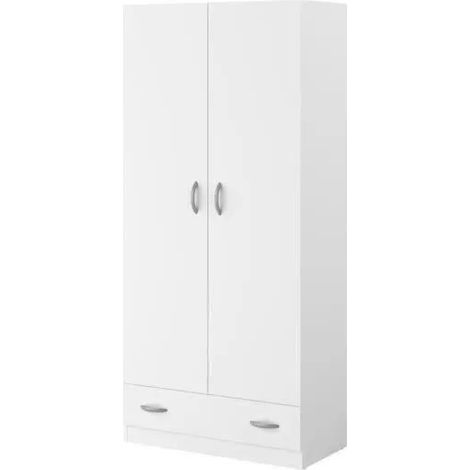 Kleiderschrank, 2 Türen, 1 Schublade, L78 cm - Orlando