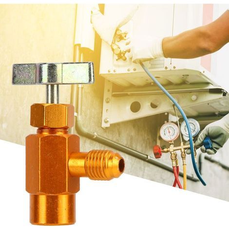 Präzisionsflaschenöffner für Kältemittel mit 1/4-Zoll-SAE- und 1/2-Zoll-ACME-Gewindeanschlüssen, Modell TT1214 (1/5)