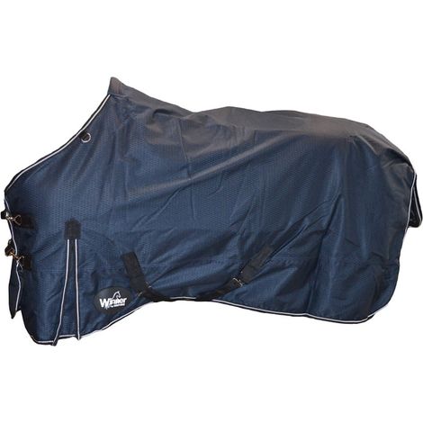 125 cm, Blu: Wasserdichte und atmungsaktive Paddockdecke für Pferde 600 D mit Wattierung 100g (1/2)