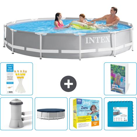 Prism Frame Pool Rund - 366x76 cm - 7-teilig S218