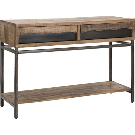 Console Design en Bois "Yellowstone" 118cm Marron (1/5)