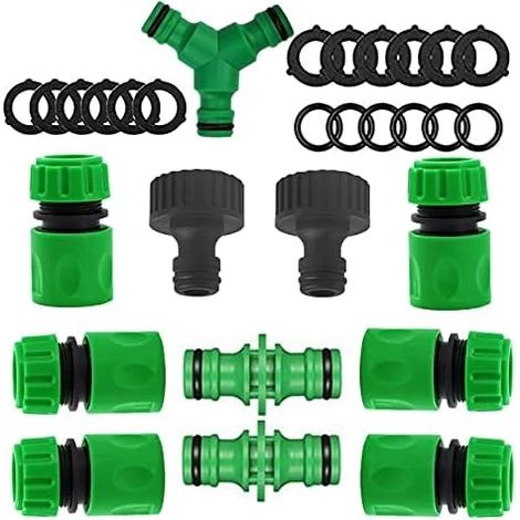Kit de raccords pour tuyau d'arrosage, raccords rapides pour tuyau d'arrosage goutte à goutte, accessoires d'irrigation France (1/5)