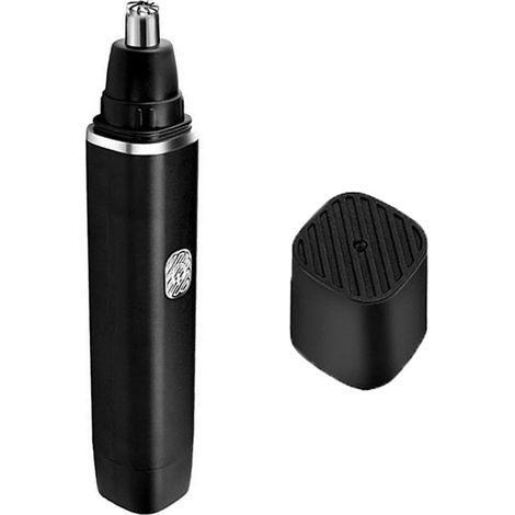 Tagliapeli elettrico per naso e orecchie, 6000 giri/minuto, taglia sopracciglia indolore, unisex (nero). (1/5)