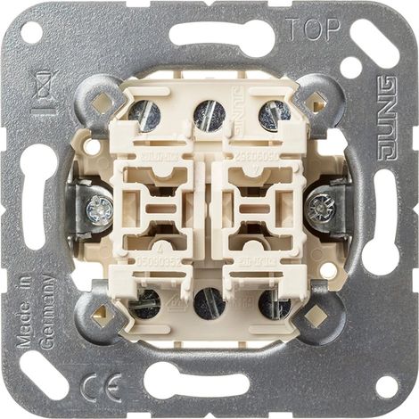 Meccanismo interruttore doppio pulsante 10AX 250V JUNG 539U