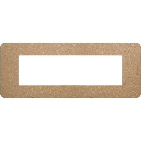 Placca 7 moduli Bio in biopolimero naturale MatixGo BTICINO JA4807BB