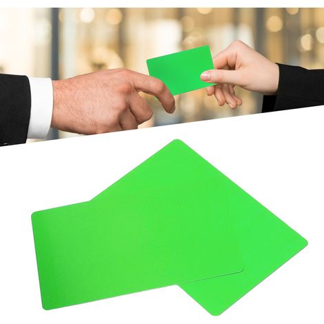 Cartes de Visite Professionnelles 50PCS Gravure Laser Aluminium Imperméable Résistant Vert pour Entreprise Format 54x86mm Élégant Minimaliste (1/5)