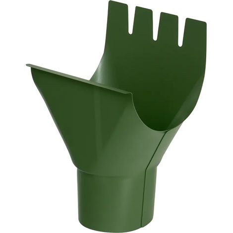 Naissance de gouttière 127 mm vers descente Ø90 mm acier – Vert RAL 6020