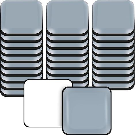 30 pièces Patins Glisseurs pour Meubles 30x30mm Patin de Chaise Téflon Carré Patin Glisseur Autocollant en Teflon PTFE pour Chaise Canapé Frigo Bureau Table Fauteuil - Carré (1/5)
