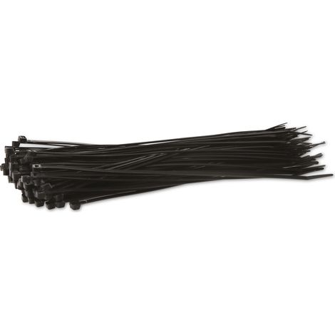Assortiment de colliers de serrage KSS, Polyamide 6.6, noir, 280x4,8, résistant aux UV, 100 pièces