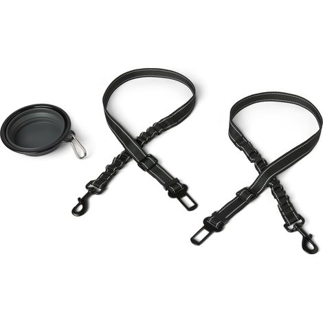 Ceinture de sécurité pour Chien, Harnais de Voiture Ajustable pour Chien, Noir (1/5)