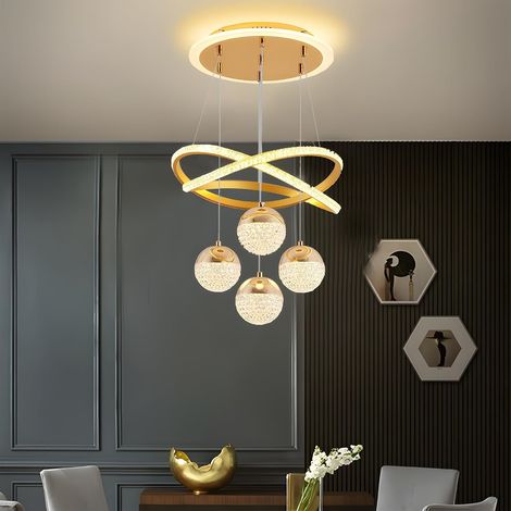 Suspension LED et luxueuse dotée de températures de couleur réglables et d'une hauteur ajustable — Diamètre 40 cm 3 (1/4)